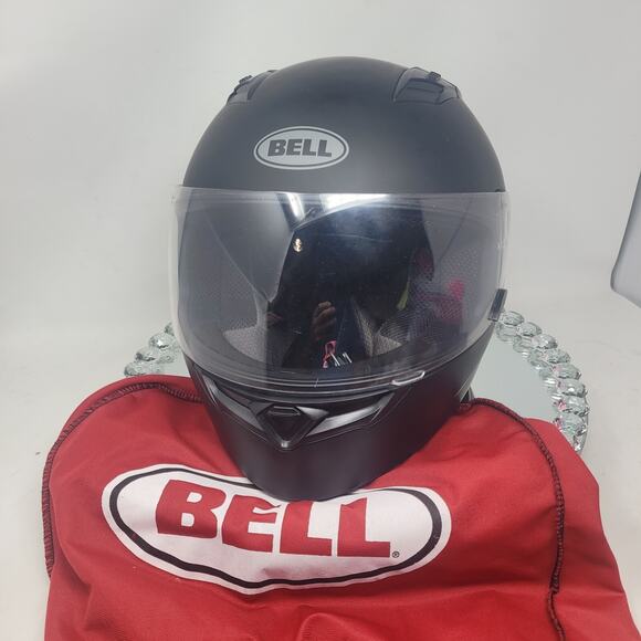 Bell Qualifier Full-Face Helmet Matte Black -Medium - w CLEAR VISOR only & Bag